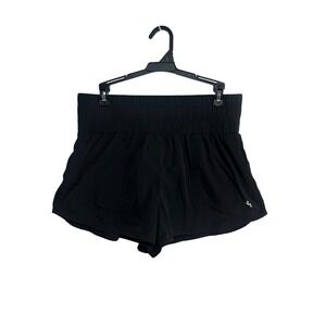 JoyLab Womens High-Rise Smocked Running Shorts Black Size Medium Side Pockets